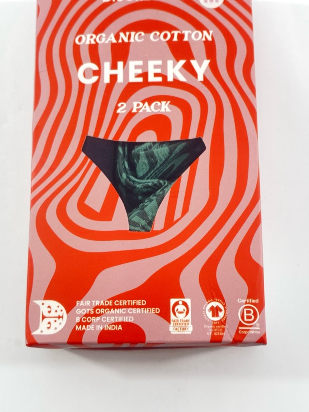 Discreture CHEEKY 2 Pack Women’s Size: M  Underwear In Black Trippy Green  NWT